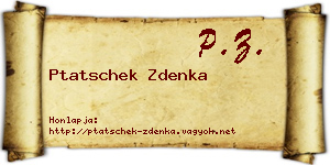 Ptatschek Zdenka névjegykártya